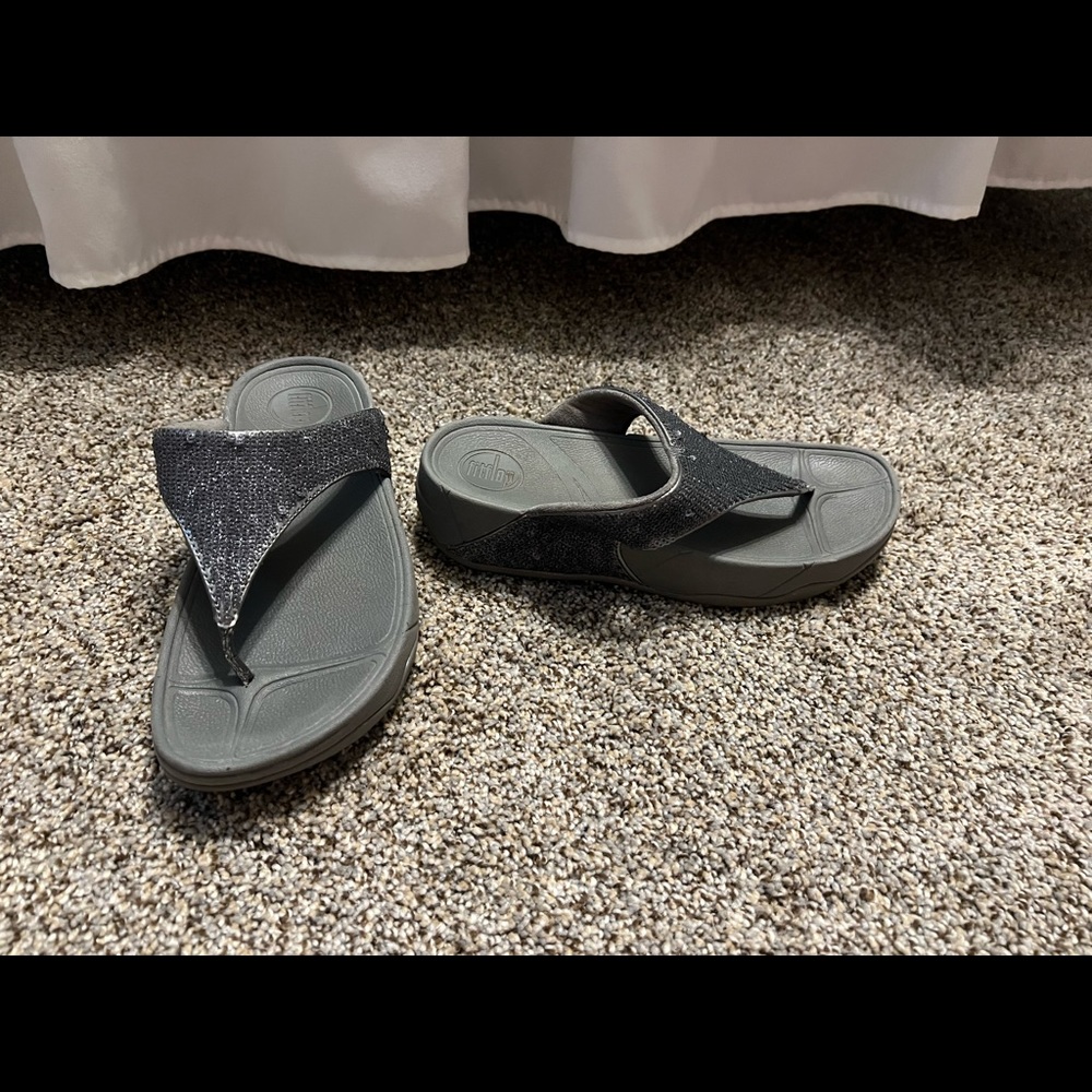 Fitflop grey/silver sequin